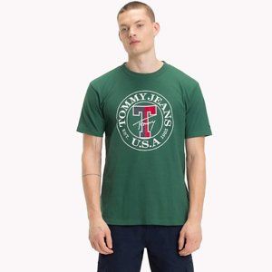 Tommy Hilfiger pánské zelené tričko Circle - XL (396)